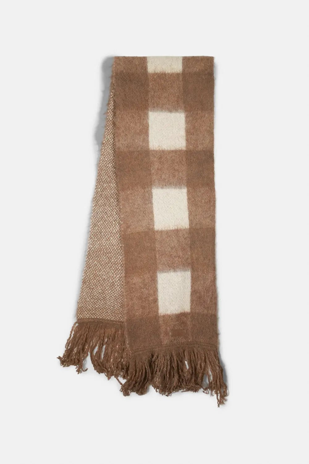 Plaid Fringe Scarf by Hideout