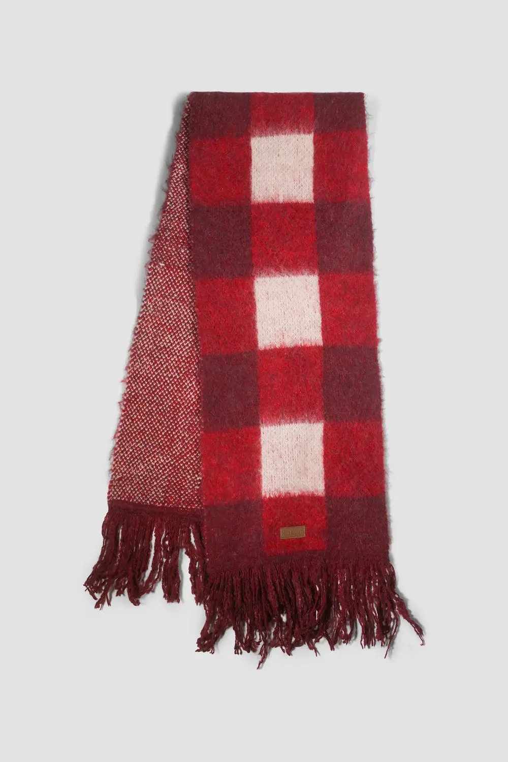 Plaid Fringe Scarf by Hideout