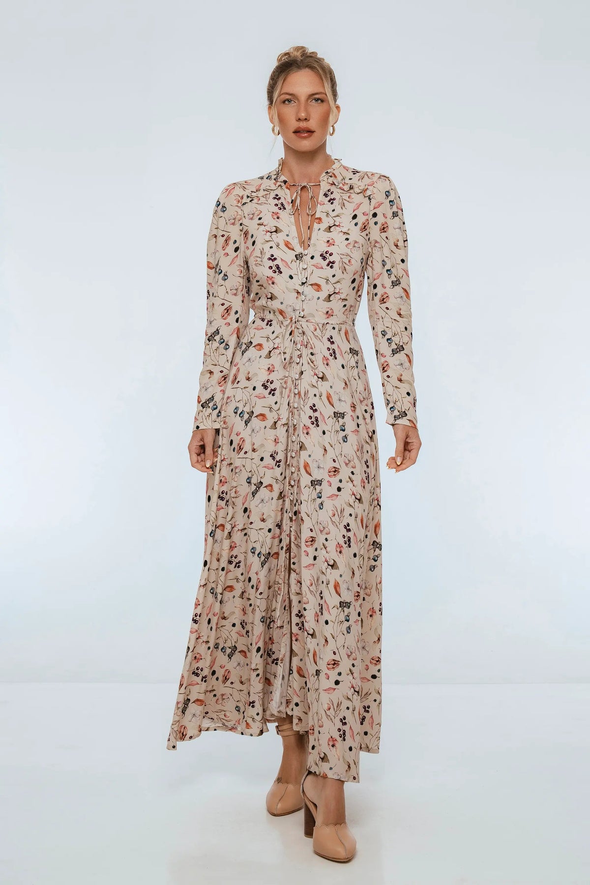 Poeme Long Sleeve Maxi Dress by ELF
