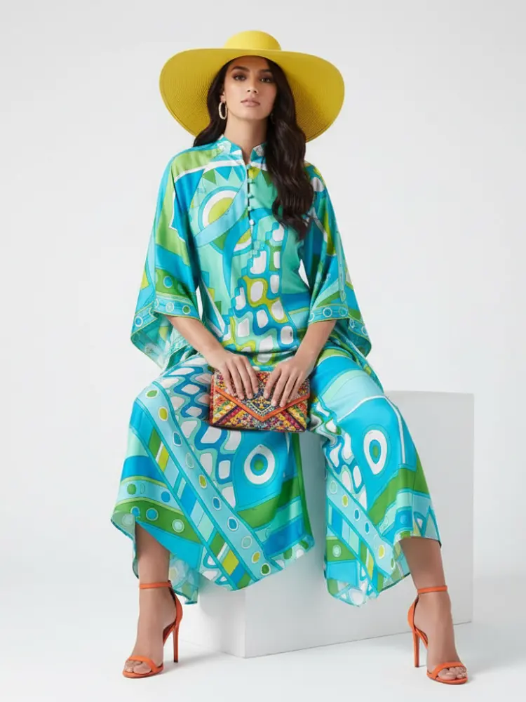 Printed Long Dress, Greenwich Village | Women - BYMANYC ® New York by BYMANYC ® New York