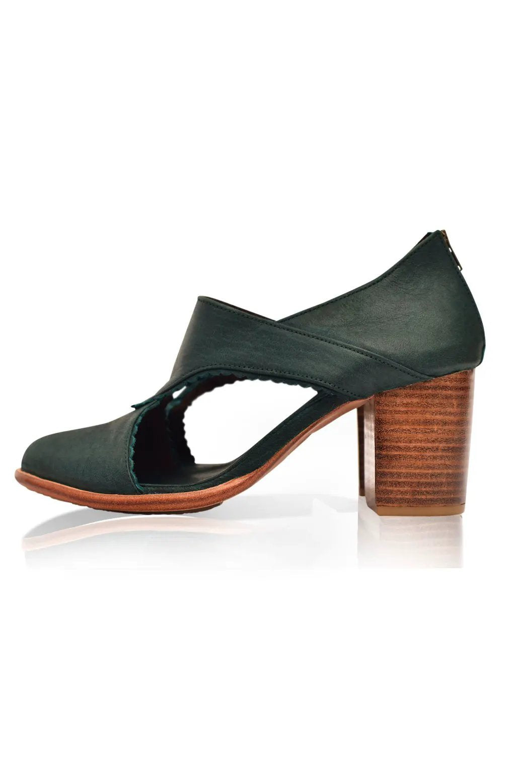 Rain Kiss Leather Heel Booties by ELF