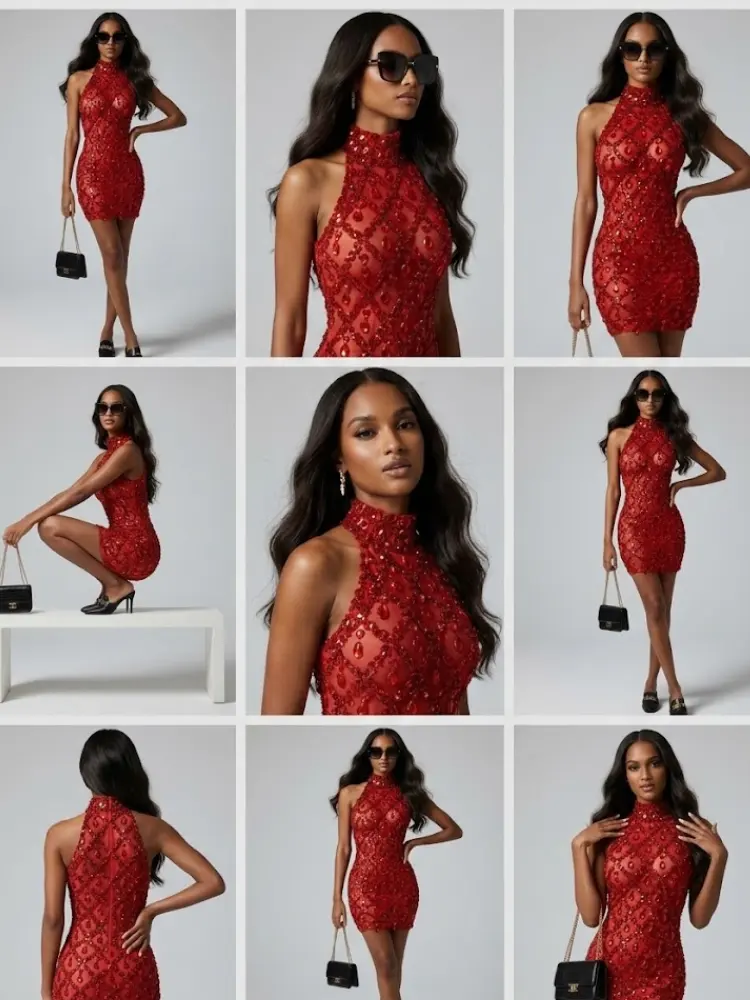 Red Mini Party Dress Times Square: Prêt-à-Porter Line BYMANYC ® New York by BYMANYC ® New York