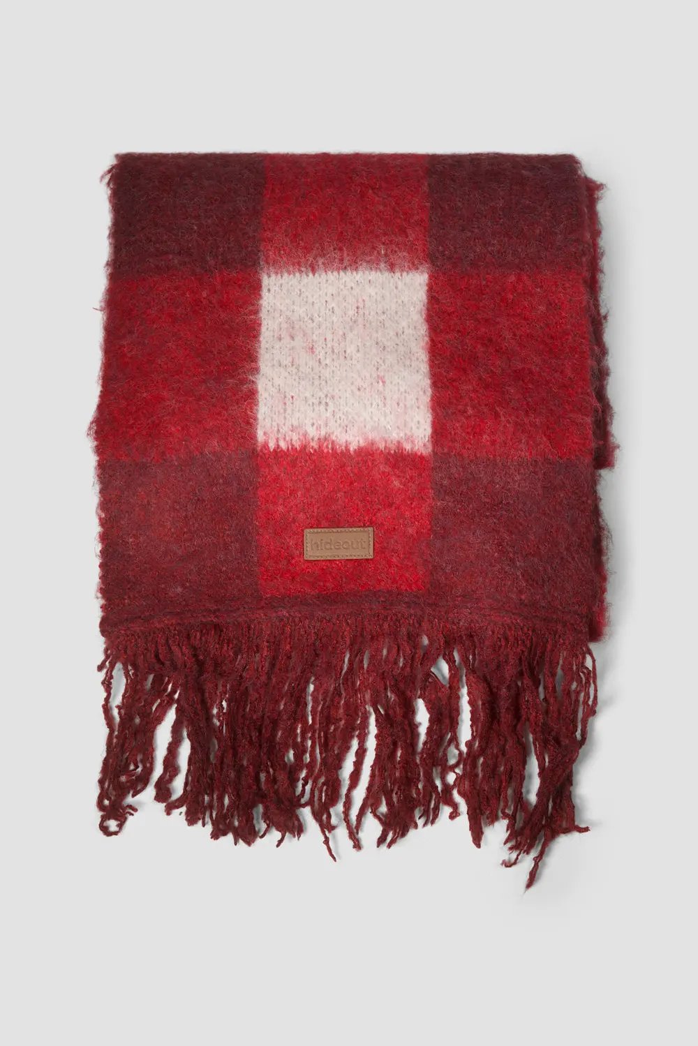 Plaid Fringe Scarf by Hideout