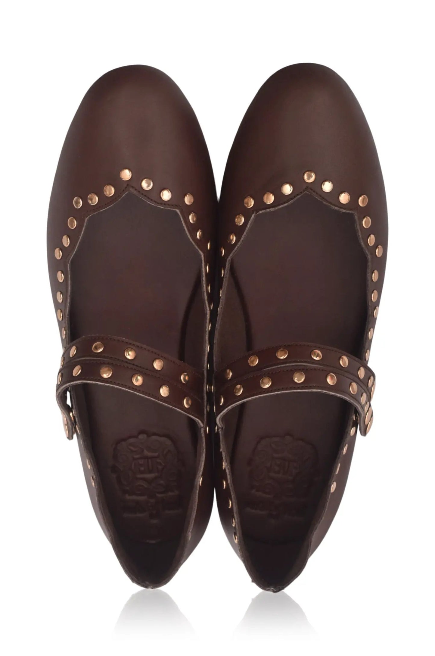 Remy Dual Strap Leather Ballet Flats by ELF