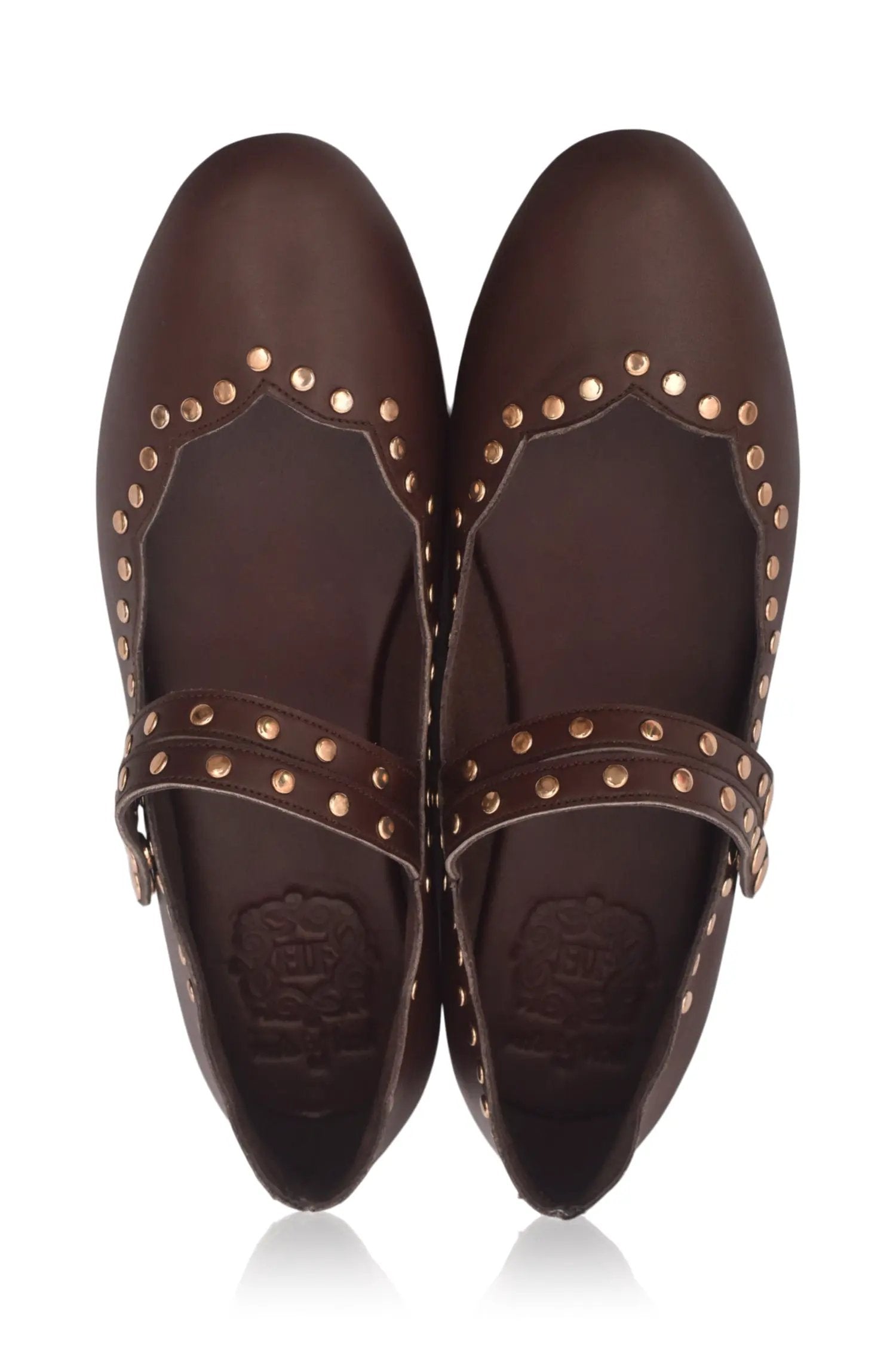 Remy Dual Strap Leather Ballet Flats by ELF