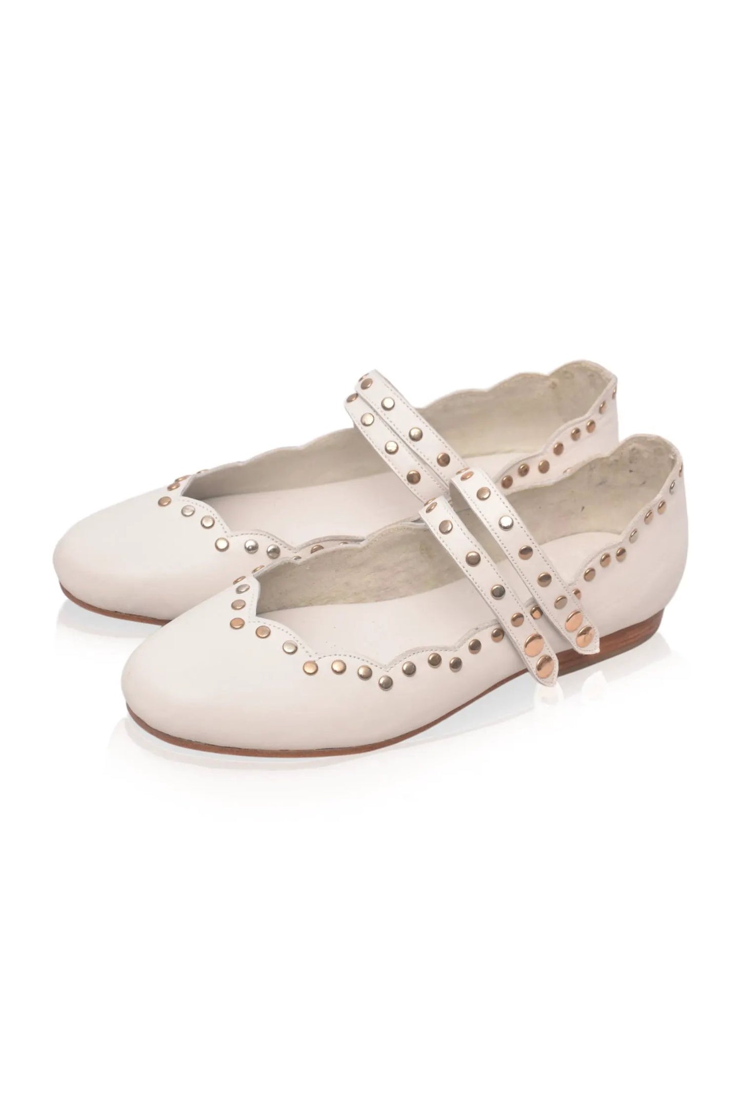 Remy Dual Strap Leather Ballet Flats by ELF