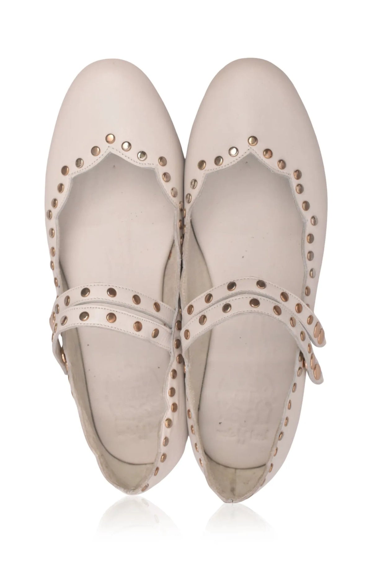 Remy Dual Strap Leather Ballet Flats by ELF