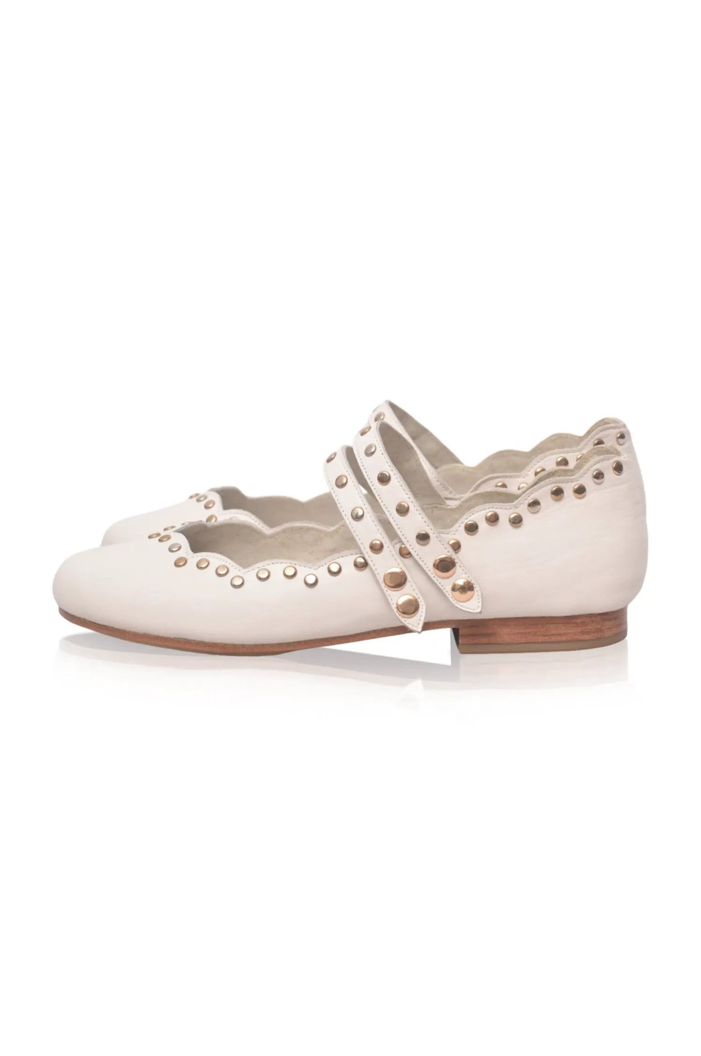 Remy Dual Strap Leather Ballet Flats by ELF