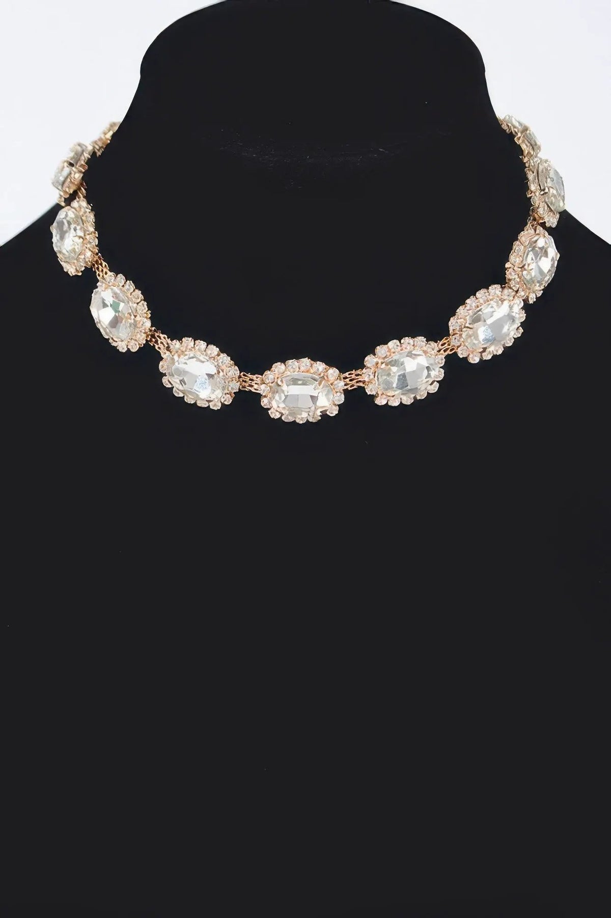 Rhinestone Oval Shape Necklace | Elegant BYMANYC ® New York Style by BYMANYC ® New York