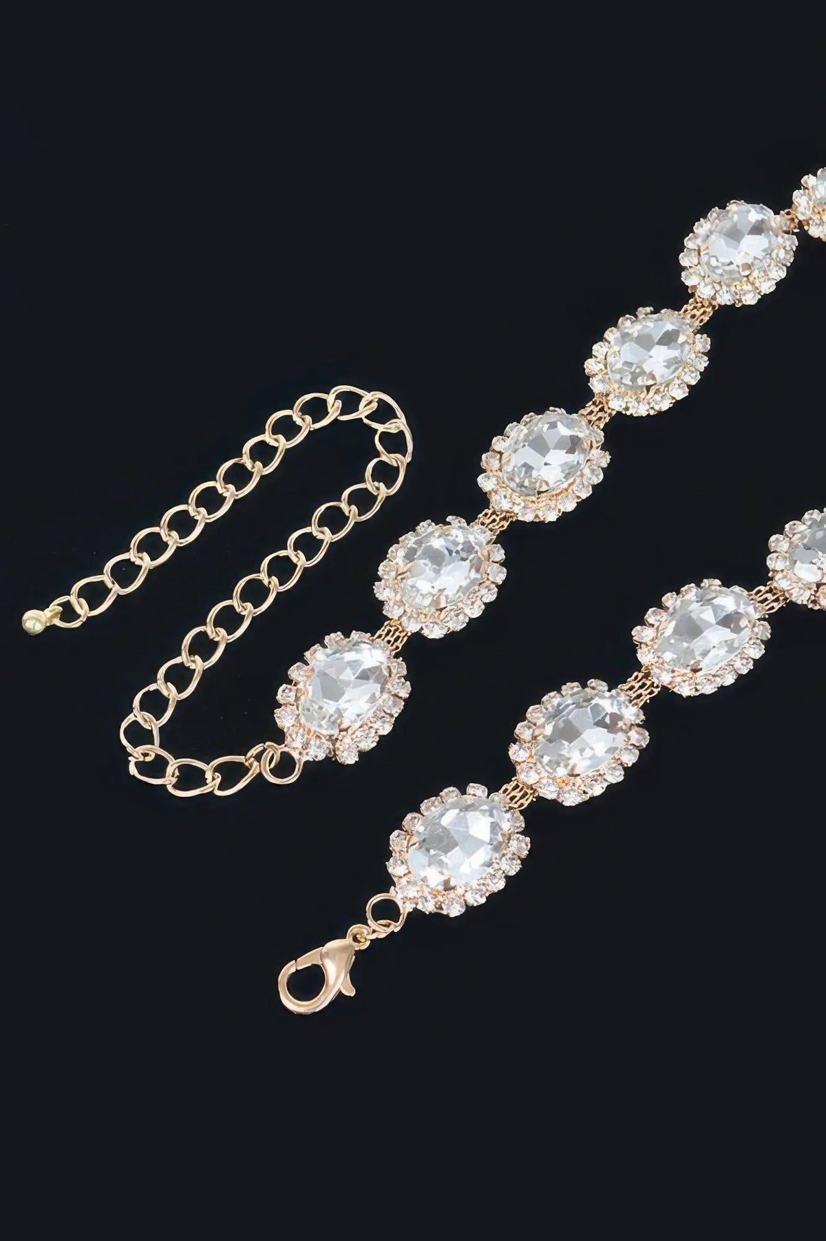 Rhinestone Oval Shape Necklace | Elegant BYMANYC ® New York Style by BYMANYC ® New York