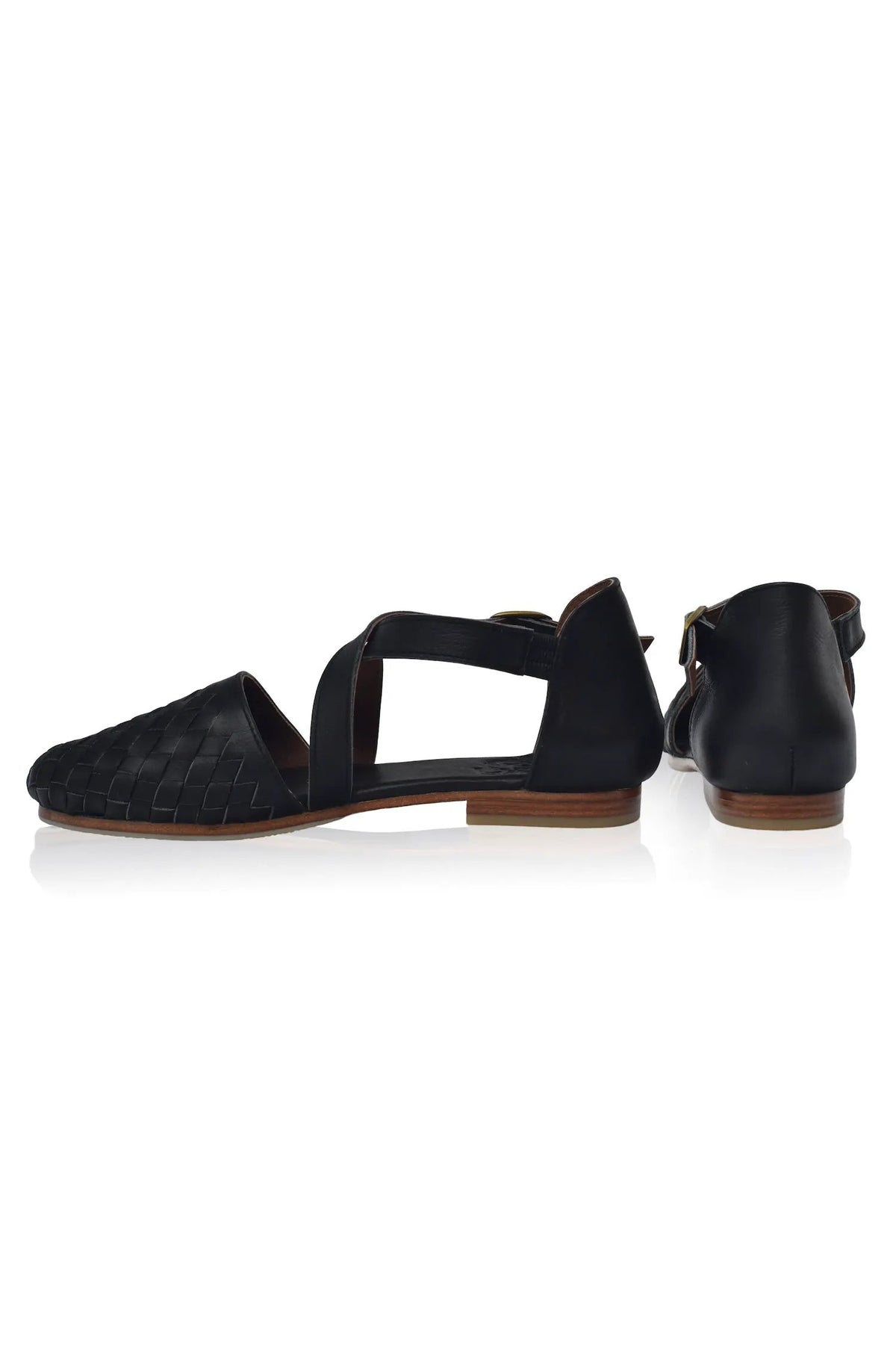Riviera Woven Leather Flats by ELF