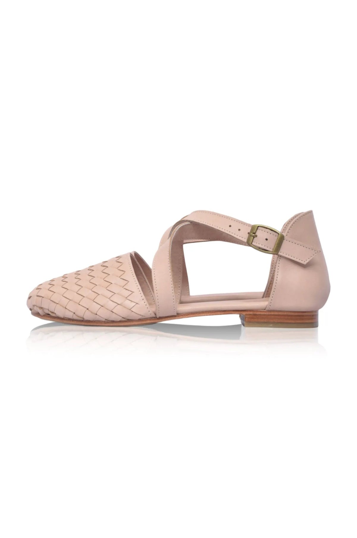 Riviera Woven Leather Flats by ELF