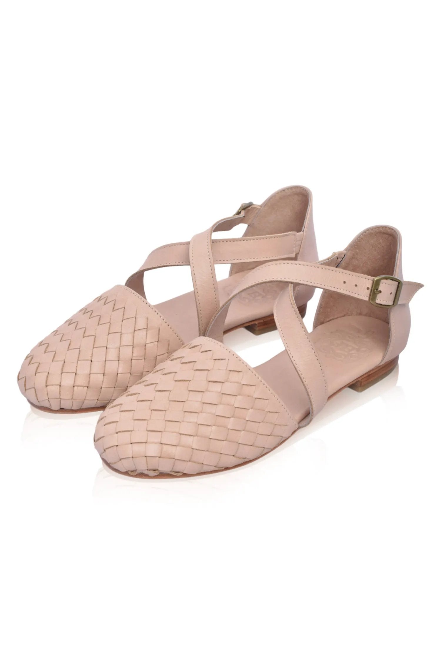 Riviera Woven Leather Flats by ELF
