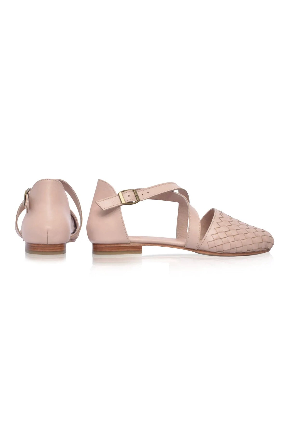 Riviera Woven Leather Flats by ELF