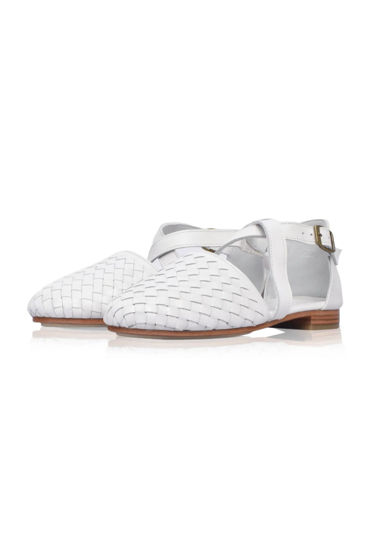 Riviera Woven Leather Flats (Sz. 8.5) by ELF