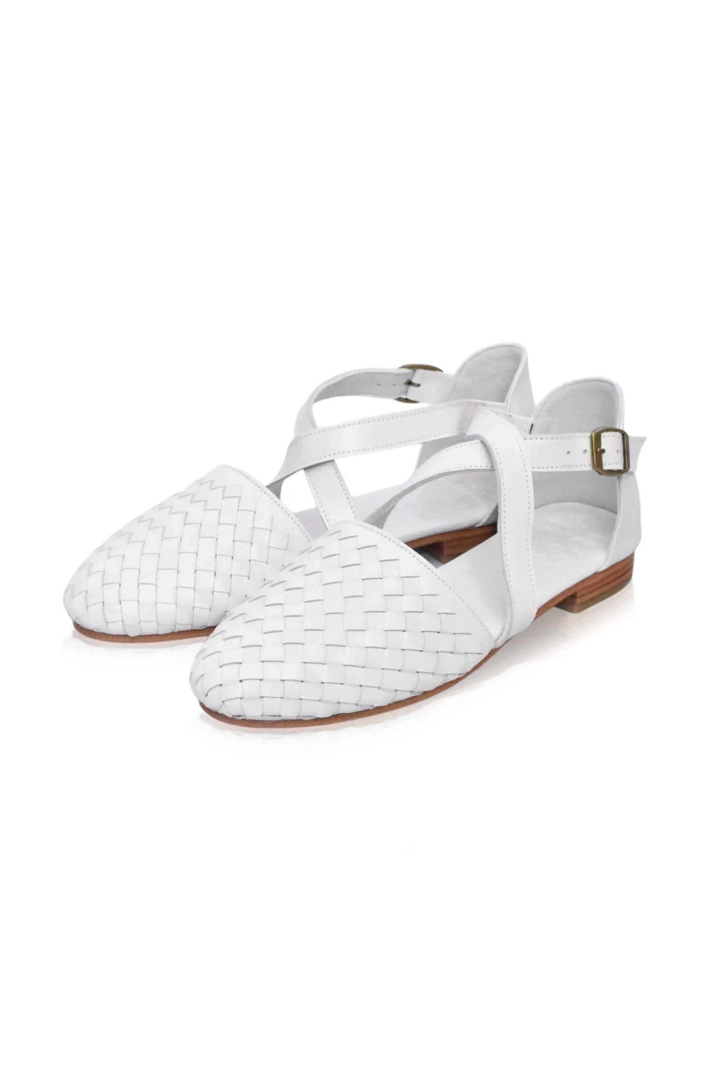 Riviera Woven Leather Flats by ELF