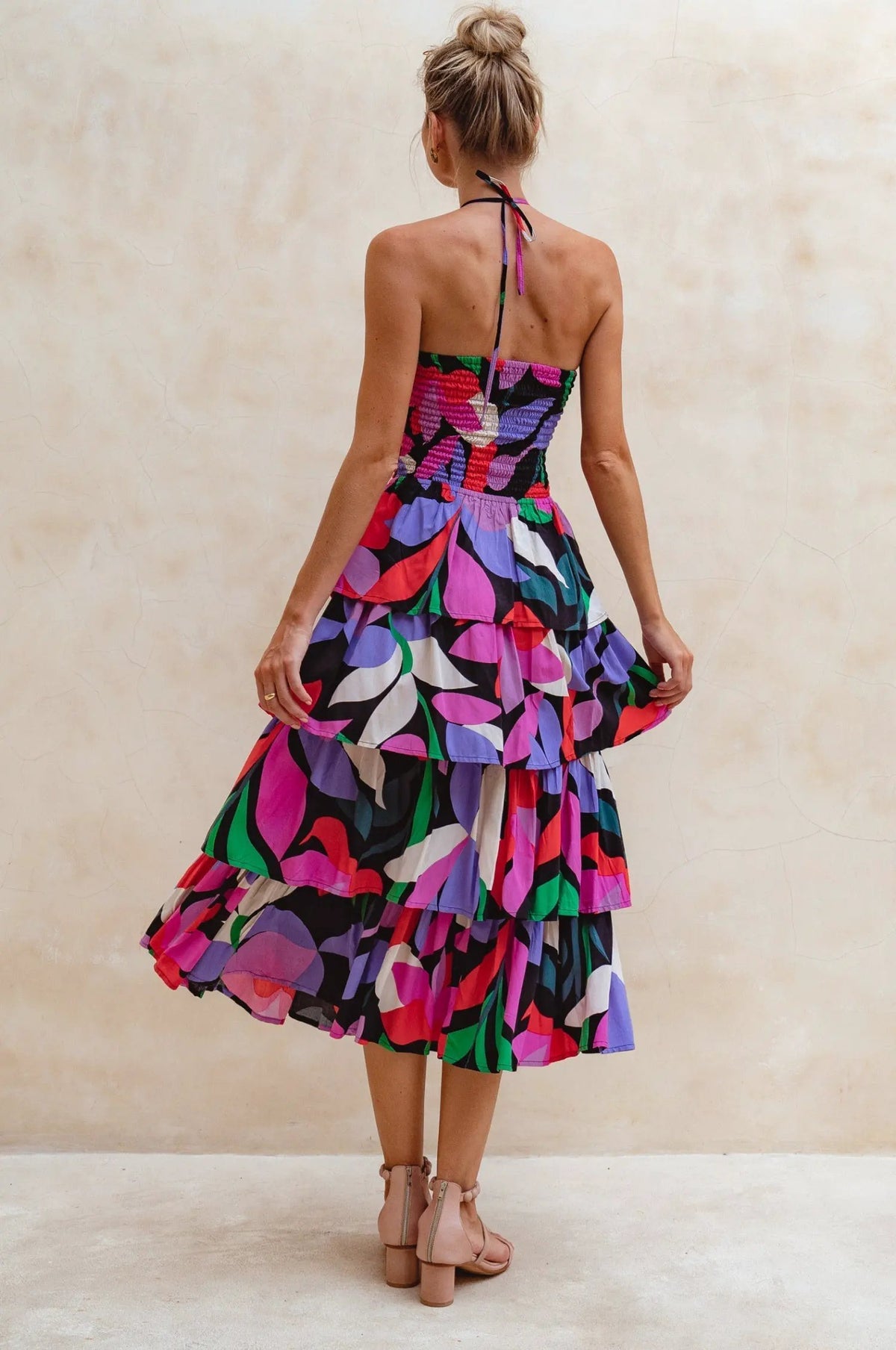 Roxane Halter Neck Midi Dress (Sale) by ELF