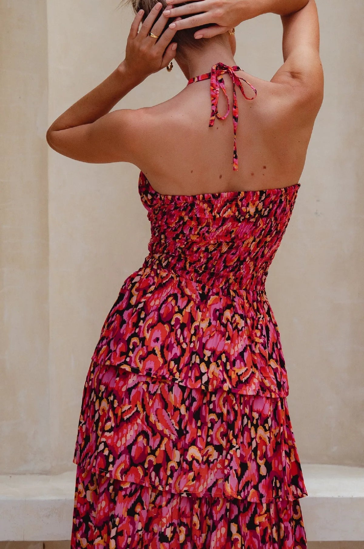 Roxane Halter Neck Midi Dress (Sale) by ELF