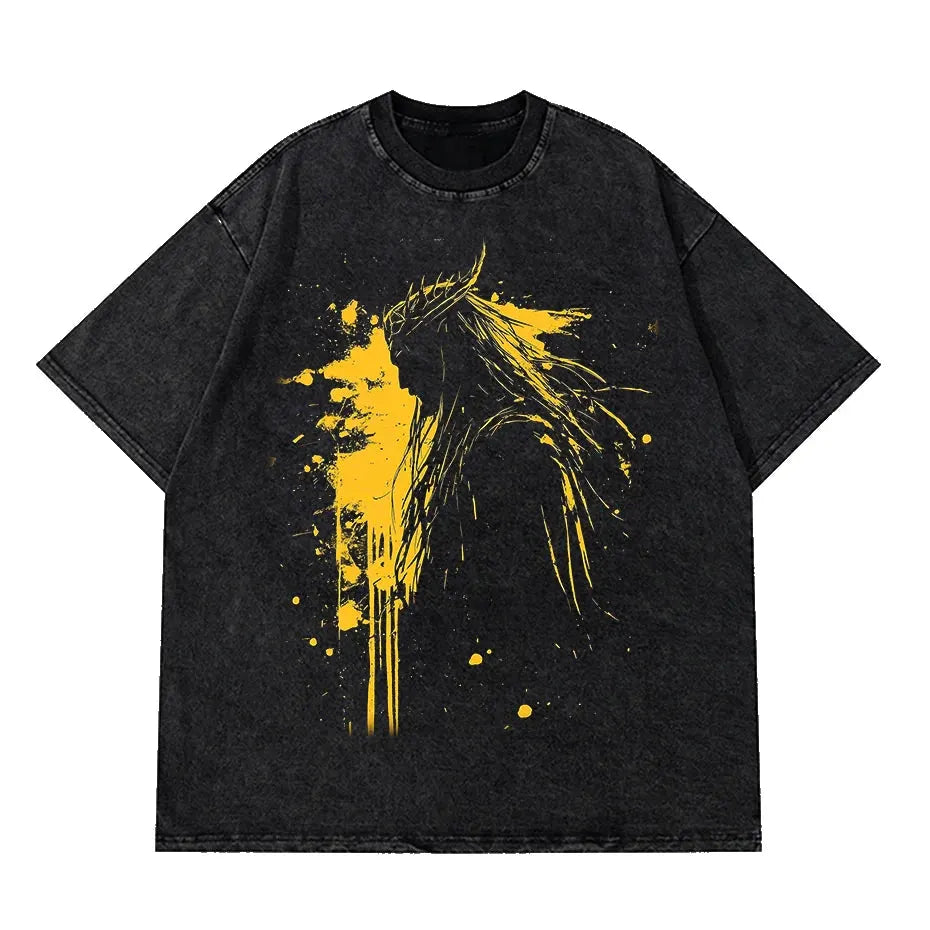 T-Shirt The King In Yellow Tshirts Men Cotton Tops Harajuku Crewneck Short Sleeve by Vimost Shop