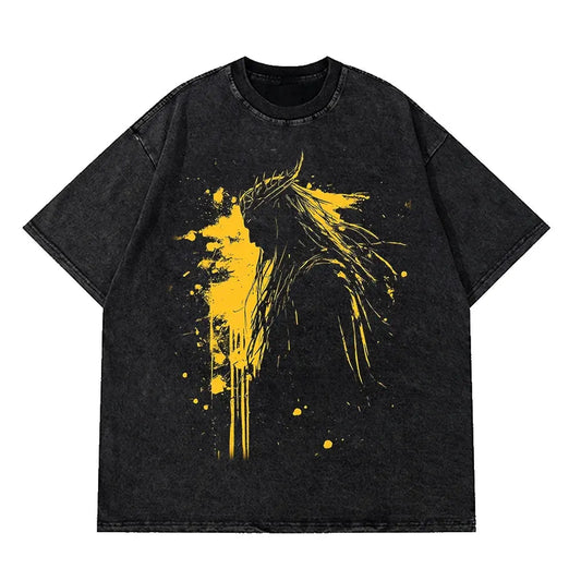 T-Shirt The King In Yellow Tshirts Men Cotton Tops Harajuku Crewneck Short Sleeve by Vimost Shop