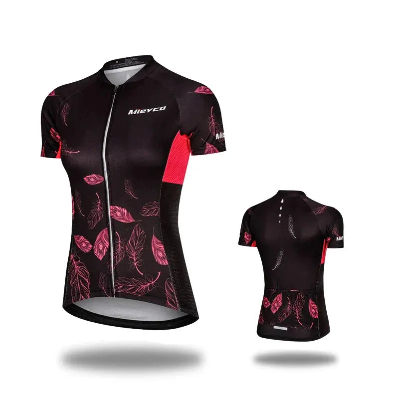 Women Cycling Jersey Summer MTB Bike Shirt Lightweight Breathable Reflective Cycling Top by Vimost Shop