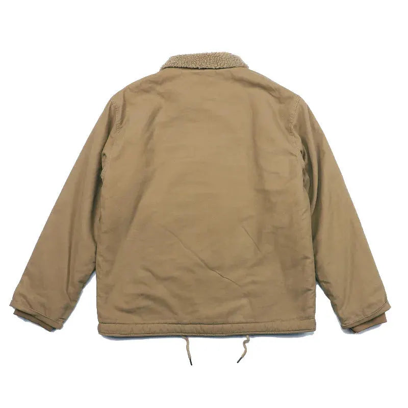 Drop Shipping N1 Thick Winter Mens Sherpa Fleece Deck Jacket with Embroidered Patch by Vimost Shop