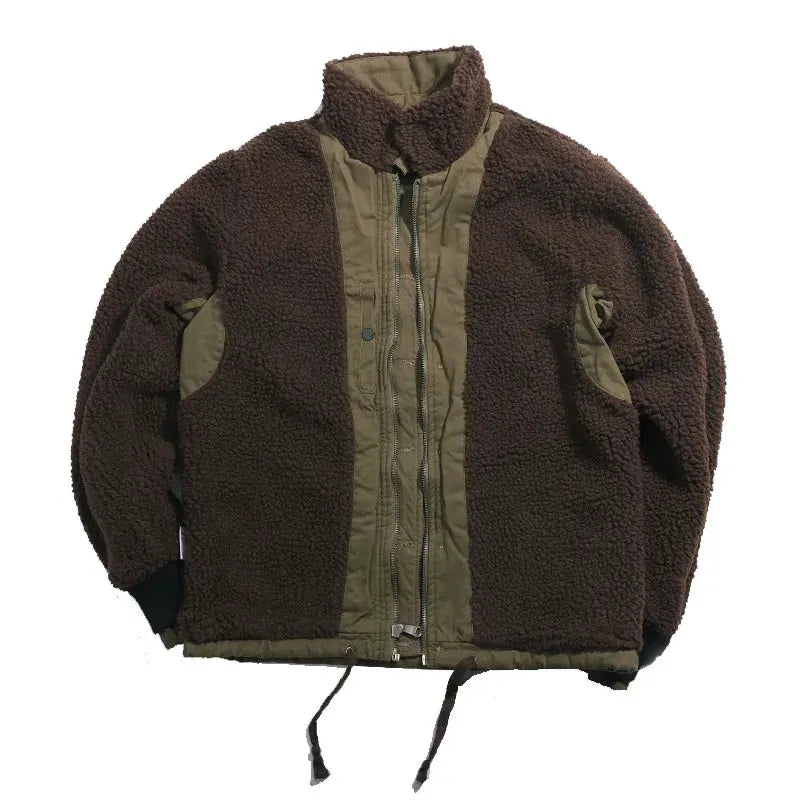 High quality vintage USN WW2 USMC thick sherpa fleece winter clothes khaki military work blank Winter N1 deck jacket for men by Vimost Shop