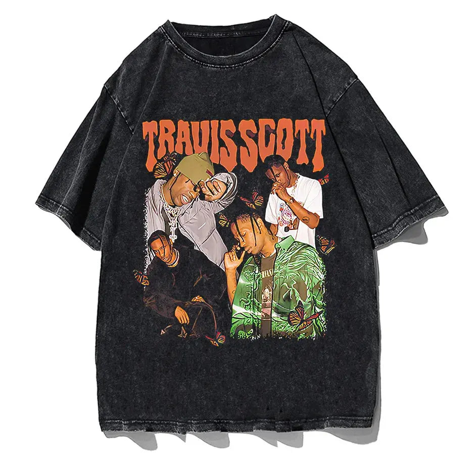 Hip Hop Streetwear Graphic T-Shirt Men Harajuku Cotton Short Sleeve Tee by Vimost Shop