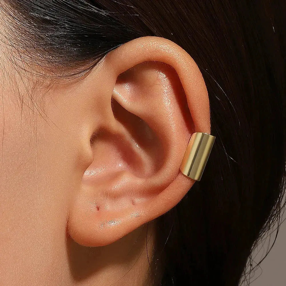 Punk Irregular Geometric Ear Cuff Earrings for Women Non-Piercing Metal Ear Clip Earring Fake Cartilage Fashion Jewelry Party by MAIDEN-ART