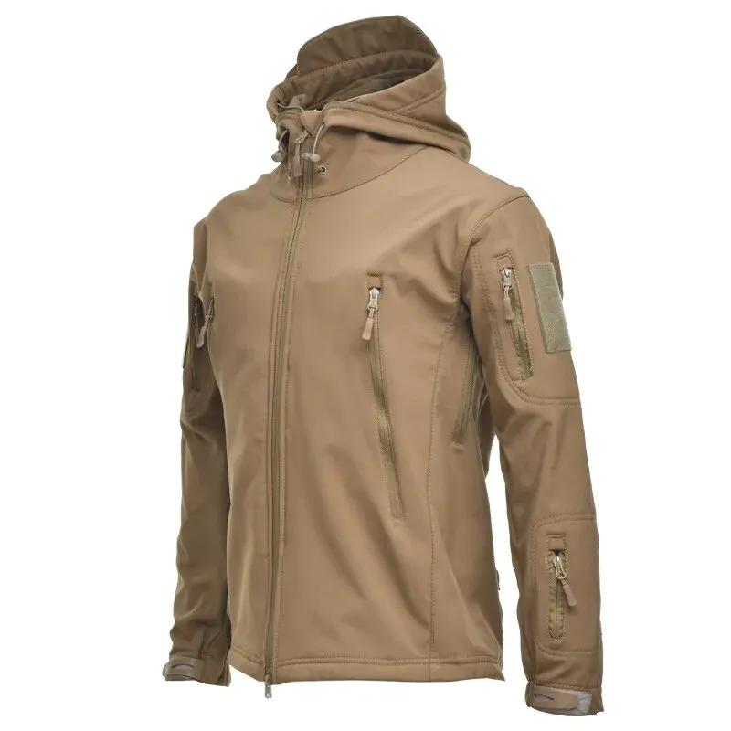 Men Military Tactical Hiking Jacket Outdoor Windproof Fleece Thermal Sport Waterproof Hunting Clothes Hooded Army Camo Outerwear by Vimost Shop