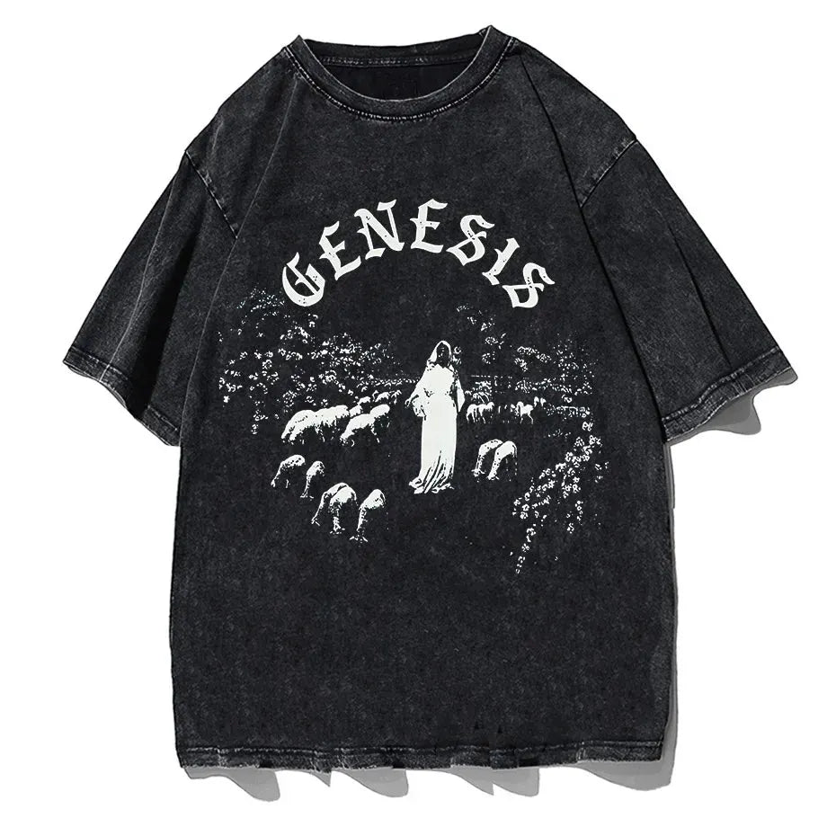 Hip Hop Streetwear Graphic T-Shirt Men Harajuku Cotton Short Sleeve Tee by Vimost Shop