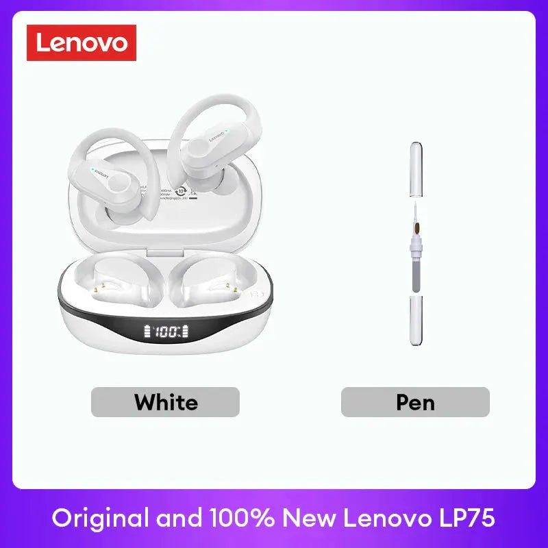 Original Lenovo LP75 TWS Bluetooth V5.3 Headphones Wireless LED Digital Display Earphones Noise Reduction Waterproof Headset New by MAIDEN-ART