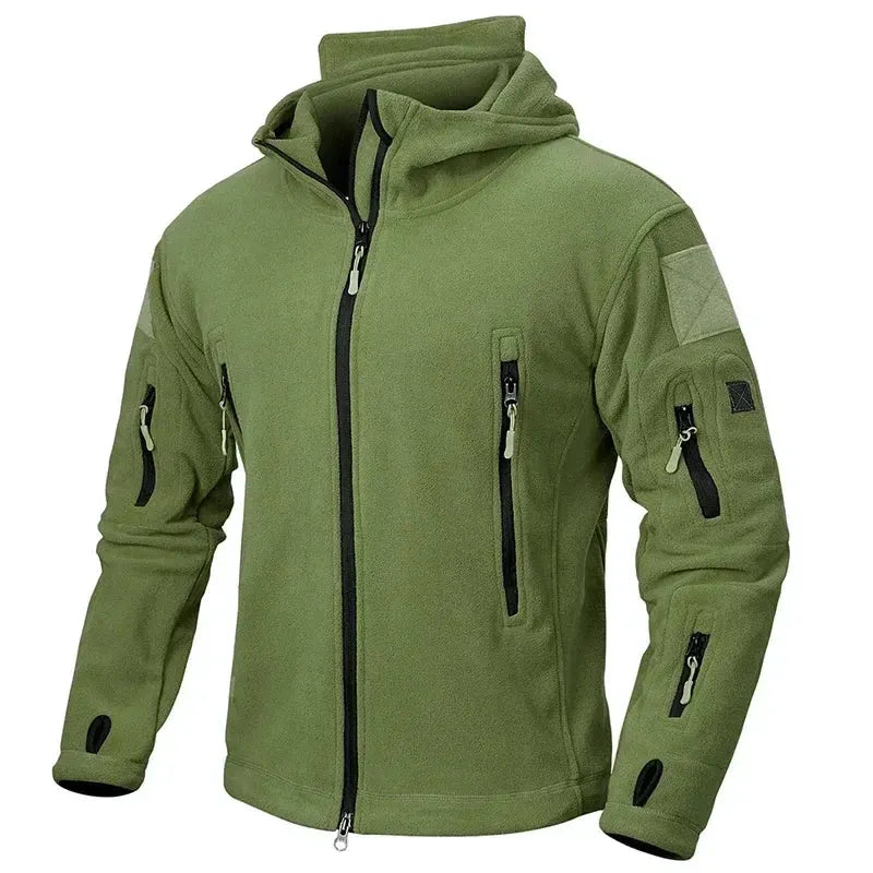 Winter Hunting Fleece Jacket Men Warm Polar Outdoor Hoodie Jacket Multi-Pocket Casual Full Zip Sport Hiking Coat by Vimost Shop