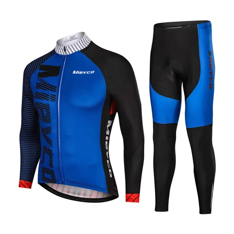 Men Long Sleeve Cycling Jersey Set MTB Road Bike Breathable Outdoor Cycling Suit by Vimost Shop