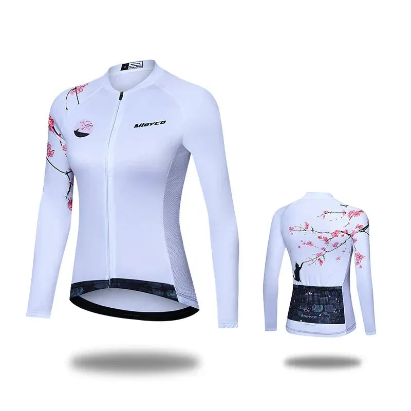 Women Cycling Jersey Long Sleeve Breathable Lightweight Spring Autumn Road Bike Top by Vimost Shop