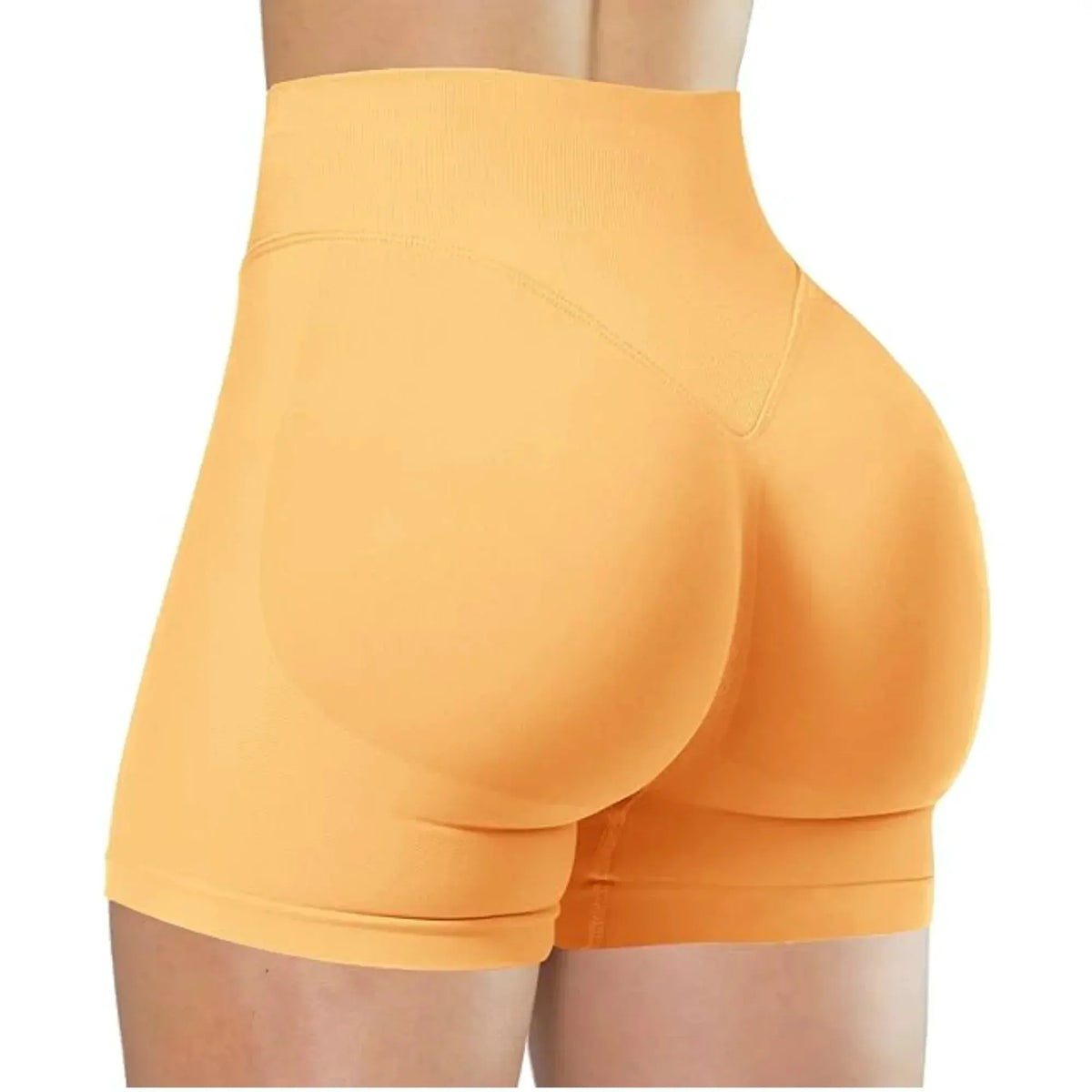 Women's High-Waist Knit Yoga Shorts with Stretch Fit for Training by Vimost Shop