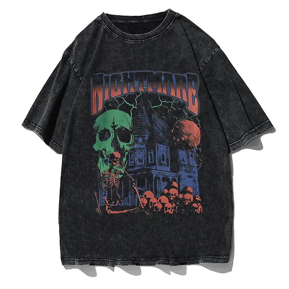 Hip Hop Streetwear Graphic T-Shirt Men Harajuku Cotton Short Sleeve Tee by Vimost Shop
