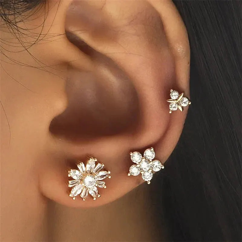 VAGZEB Bohemian NO Piercing Crystal Rhinestone Ear Cuff Wrap Stud Clip Earrings For Women Girl Trendy Earrings Jewelry Bijoux by Maiden-Art