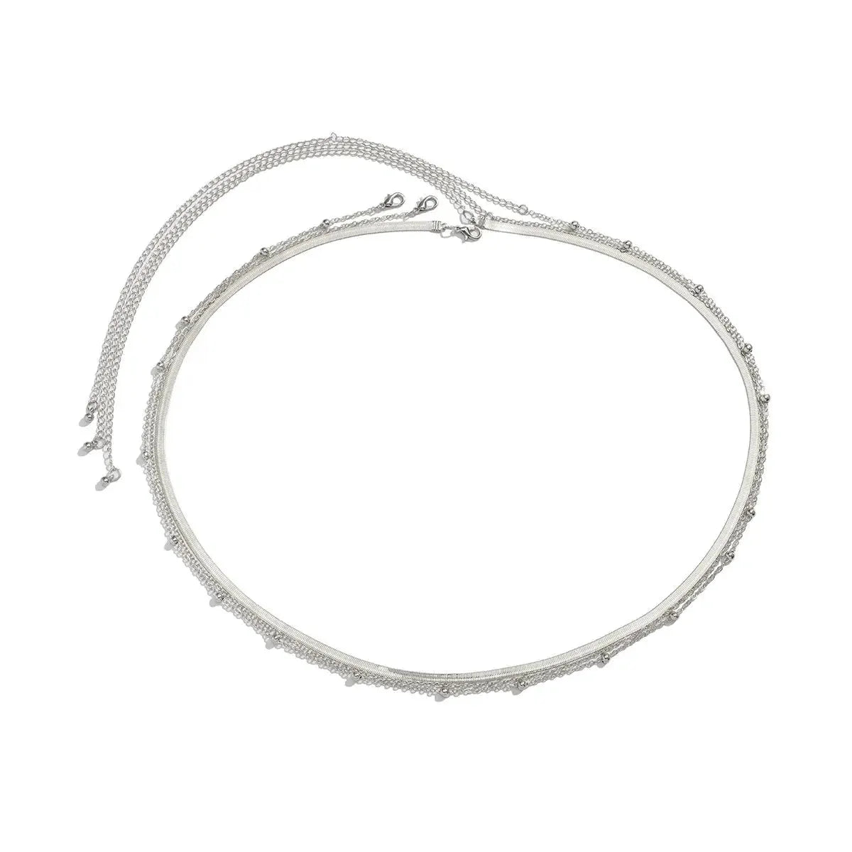 Ingemark Sexy Flat Snake Chain Waist Belly Belt for Women Summer Beach Bikinis Simple Body Chain Festival Jewelry Accessories by Maiden-Art