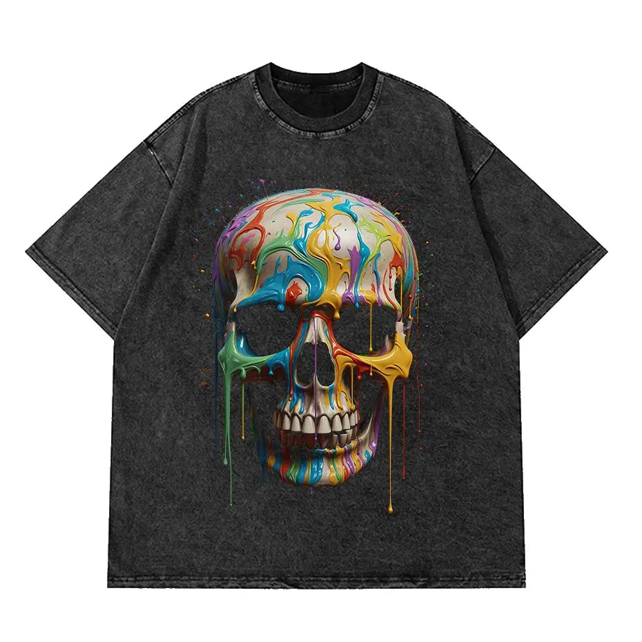 Anime Octopus Vintage Wash Harajuku T-Shirt Japanese Style Unisex by Vimost Shop