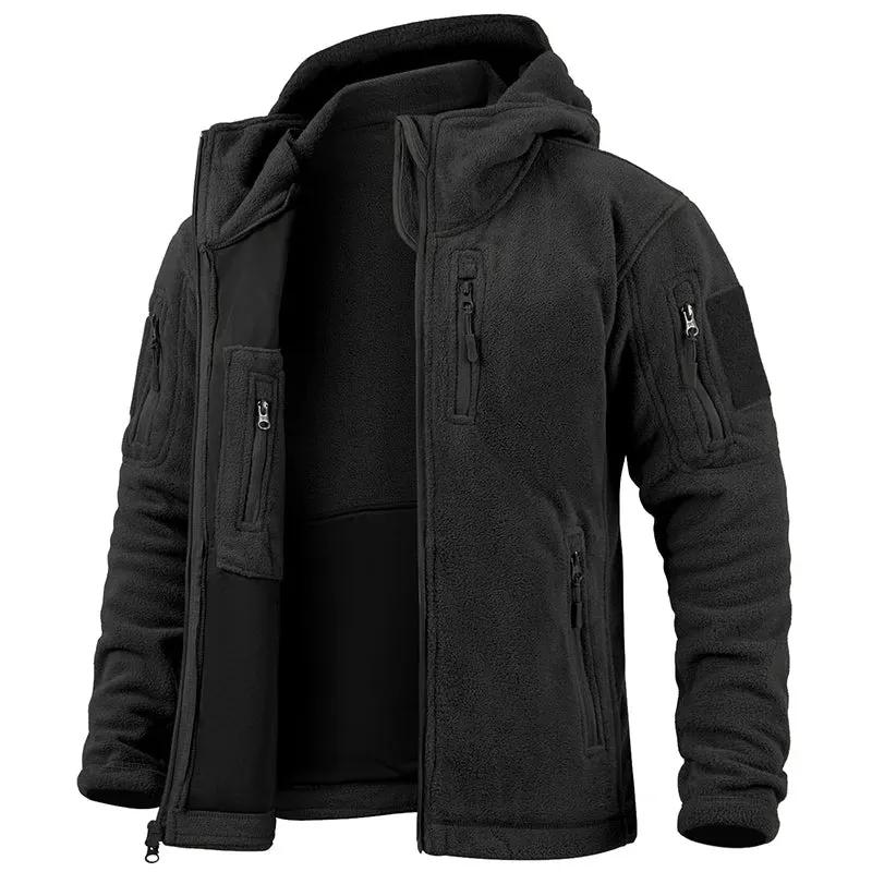 Men's Tactical Fleece Jacket Winter Warm Full Zip Military Hoodies Multi-Pockets Hiking Hunting Outdoor Coats by Vimost Shop