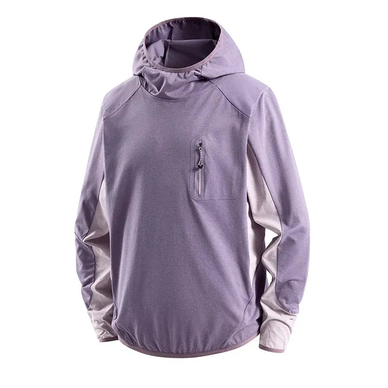Unisex Quick-Dry Sun Protection Hiking Hoodie Jacket by Vimost Shop
