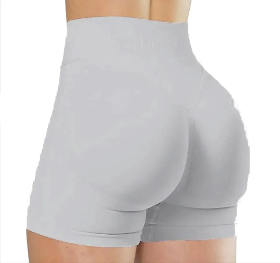 Women's High-Waist Knit Yoga Shorts with Stretch Fit for Training by Vimost Shop