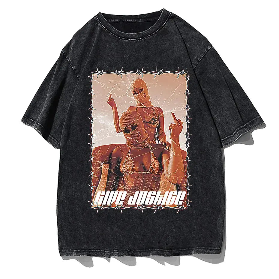 Hip Hop Streetwear Graphic T-Shirt Men Harajuku Cotton Short Sleeve Tee by Vimost Shop