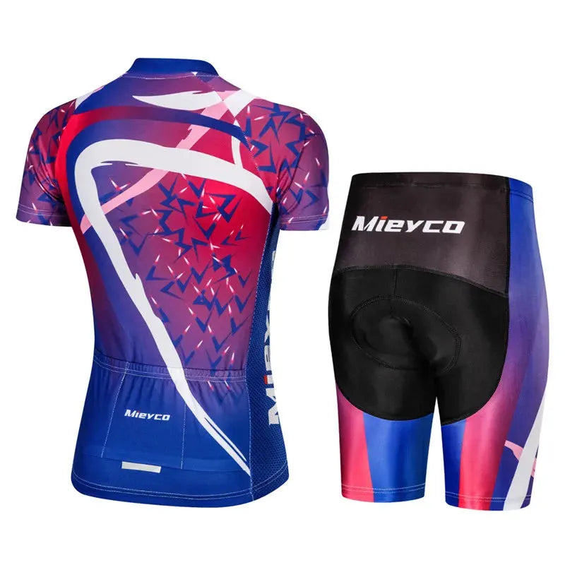 Women Short Sleeve Cycling Jersey Set Summer Bike Bib Shorts Suit by Vimost Shop