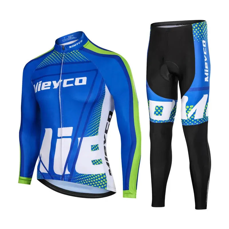 Men Long Sleeve Cycling Jersey Set MTB Road Bike Breathable Outdoor Cycling Suit by Vimost Shop