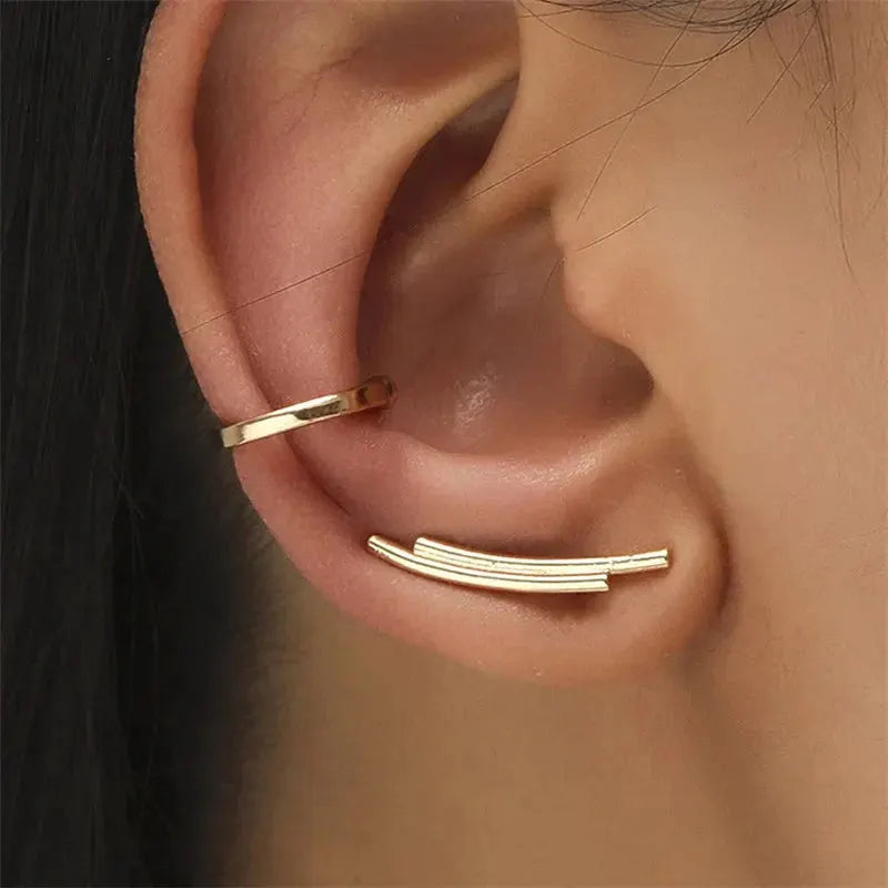 VAGZEB Bohemian NO Piercing Crystal Rhinestone Ear Cuff Wrap Stud Clip Earrings For Women Girl Trendy Earrings Jewelry Bijoux by Maiden-Art