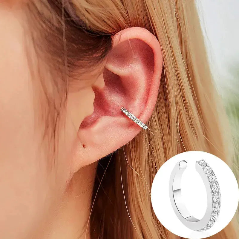 VAGZEB Bohemian NO Piercing Crystal Rhinestone Ear Cuff Wrap Stud Clip Earrings For Women Girl Trendy Earrings Jewelry Bijoux by Maiden-Art