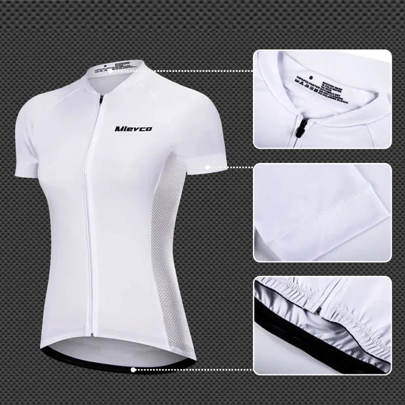 Women Cycling Jersey Summer MTB Bike Shirt Lightweight Breathable Reflective Cycling Top by Vimost Shop