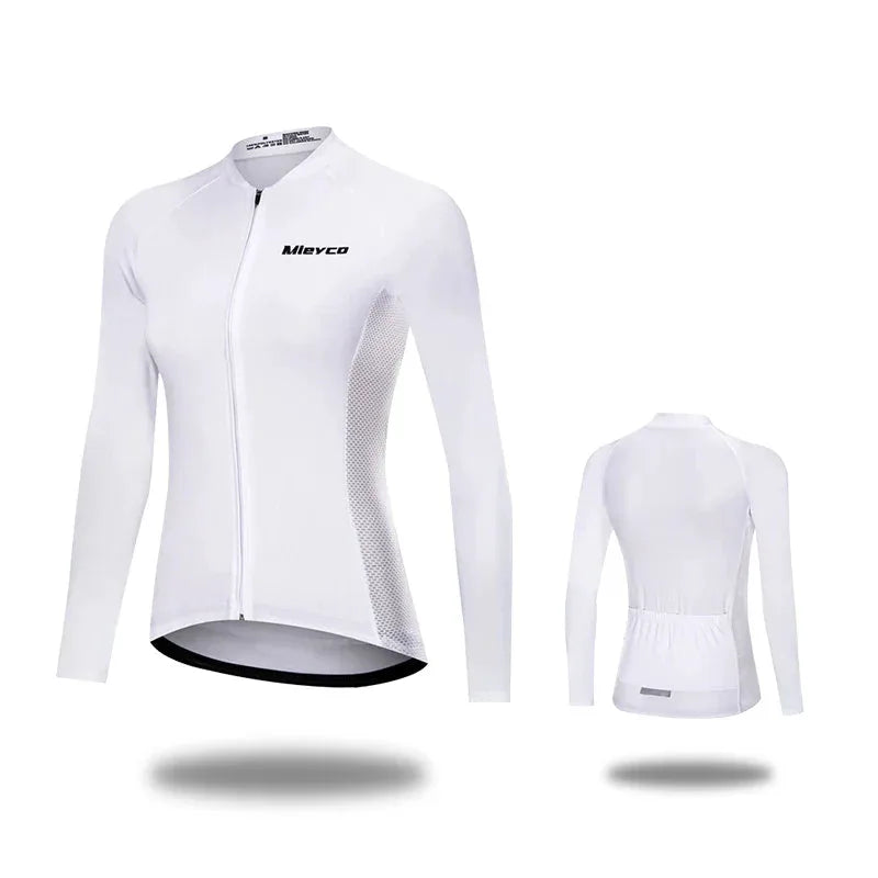Women Cycling Jersey Long Sleeve Breathable Lightweight Spring Autumn Road Bike Top by Vimost Shop